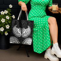 New Zealand Ta Moko Tote Bag Aotearoa Maori Chest Tattoo Black LT14 - Polynesian Pride