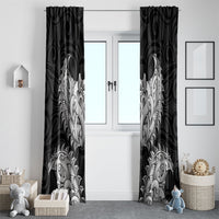 New Zealand Ta Moko Window Curtain Aotearoa Maori Chest Tattoo Black LT14 - Polynesian Pride
