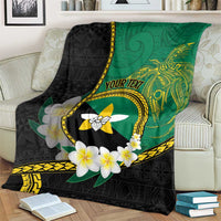 Personalised PNG Enga Provins Blanket Papua New Guinea Plumeria Melanesian Pattern - Polynesian Pride