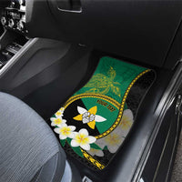 Personalised PNG Enga Provins Car Mats Papua New Guinea Plumeria Melanesian Pattern - Polynesian Pride