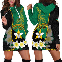 Personalised PNG Enga Provins Hoodie Dress Papua New Guinea Plumeria Melanesian Pattern - Polynesian Pride