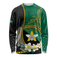 Personalised PNG Enga Provins Long Sleeve Shirt Papua New Guinea Plumeria Melanesian Pattern - Polynesian Pride