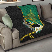 Personalised PNG Enga Provins Quilt Papua New Guinea Plumeria Melanesian Pattern - Polynesian Pride