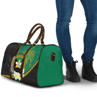 Personalised PNG Enga Provins Travel Bag Papua New Guinea Plumeria Melanesian Pattern - Polynesian Pride