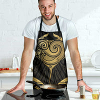 Gold Black New Zealand Manta Ray Apron Aotearoa Maori Haehae - Polynesian Pride