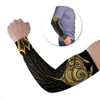 Gold Black New Zealand Manta Ray Arm Sleeves Aotearoa Maori Haehae - Polynesian Pride