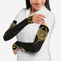 Gold Black New Zealand Manta Ray Arm Sleeves Aotearoa Maori Haehae - Polynesian Pride