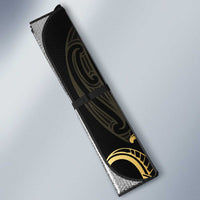 Gold Black New Zealand Manta Ray Auto Sun Shade Aotearoa Maori Haehae - Polynesian Pride