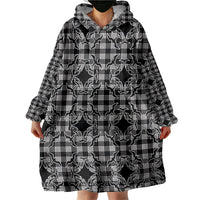 Eleele Hawaii Iwa Bird Palaka Motifs Wearable Blanket Hoodie LT14 - Polynesian Pride