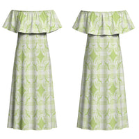 Omaomao Hawaii Iwa Bird Palaka Motifs Couples Matching Off Shoulder Maxi Dress and Hawaiian Shirt LT14 - Polynesian Pride