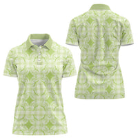 Omaomao Hawaii Iwa Bird Palaka Motifs Women Polo Shirt LT14 - Polynesian Pride