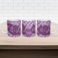 Poni Hawaii Cowboy Palaka Motifs Personalised Ceramic Mug Paniolo Festival Puakenikeni Lei LT14 - Polynesian Pride