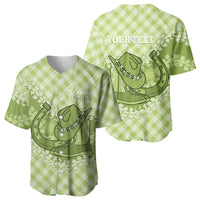 Omaomao Hawaii Cowboy Palaka Motifs Personalised Baseball Jersey Paniolo Festival Puakenikeni Lei LT14 - Polynesian Pride