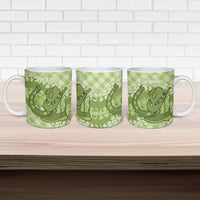 Omaomao Hawaii Cowboy Palaka Motifs Personalised Ceramic Mug Paniolo Festival Puakenikeni Lei LT14 - Polynesian Pride