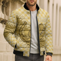 Melemele Hawaii Cowboy Palaka Motifs Personalised Bomber Puffer Jacket Paniolo Festival Puakenikeni Lei LT14 - Polynesian Pride