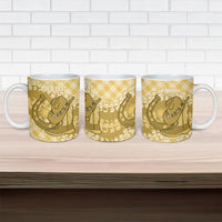 Melemele Hawaii Cowboy Palaka Motifs Personalised Ceramic Mug Paniolo Festival Puakenikeni Lei LT14 - Polynesian Pride