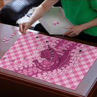 Alaka Hawaii Cowboy Palaka Motifs Personalised Puzzle Paniolo Festival Puakenikeni Lei LT14 - Polynesian Pride