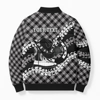 Eleele Hawaii Cowboy Palaka Motifs Personalised Bomber Puffer Jacket Paniolo Festival Puakenikeni Lei LT14 - Polynesian Pride