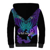 Suicide Awareness Your Story Is Not Over Yet Sherpa Hoodie Polynesian Butterfly Tattoo LT14 - Polynesian Pride