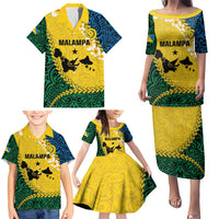 Malampa Province Family Matching Puletasi and Hawaiian Shirt Vanuatu Map - Plumeria Flag Color LT14 - Polynesian Pride