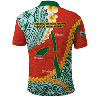 Penama Province Polo Shirt Vanuatu Map - Plumeria Flag Color