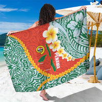 Penama Province Sarong Vanuatu Map - Plumeria Flag Color