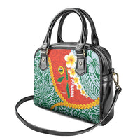 Penama Province Shoulder Handbag Vanuatu Map - Plumeria Flag Color