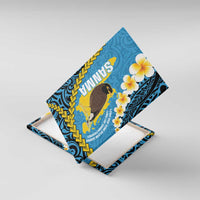 Sanma Province Canvas Wall Art Vanuatu Pattern Myna Bird - Plumeria Flag Color