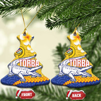 Torba Province Ceramic Ornament Vanuatu Pattern Crocodile - Plumeria Flag Color