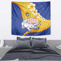 Torba Province Tapestry Vanuatu Pattern Crocodile - Plumeria Flag Color