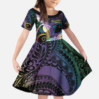 Personalized Polynesian Memorial Family Matching Long Sleeve Bodycon Dress and Hawaiian Shirt Dragonflies Appear When Angels Are Near LT14 Daughter's Dress Colorful - Polynesian Pride
