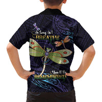As Long As I Breathe You'll Be Remembered Family Matching Long Sleeve Bodycon Dress and Hawaiian Shirt Dragonflies Memorial - Polynesian Pattern LT14 - Polynesian Pride