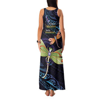 As Long As I Breathe You'll Be Remembered Family Matching Tank Maxi Dress and Hawaiian Shirt Dragonflies Memorial - Polynesian Pattern