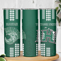 Hawaii Football Skinny Tumbler Kakau Rainbow Warriors Helmet