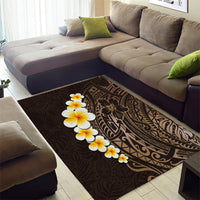 Brown Polynesia Area Rug Plumeria Tropical Leaves With Galaxy Polynesian Art LT14 - Polynesian Pride