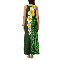 Green Polynesia Family Matching Tank Maxi Dress and Hawaiian Shirt Plumeria Tropical Leaves With Galaxy Polynesian Art LT14 - Polynesian Pride