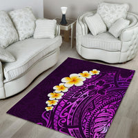 Purple Tropical Plumeria With Galaxy Polynesian Art Area Rug LT14 - Polynesian Pride