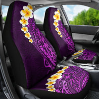 Purple Tropical Plumeria With Galaxy Polynesian Art Car Seat Cover LT14 - Polynesian Pride