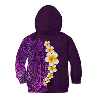 Purple Tropical Plumeria With Galaxy Polynesian Art Kid Hoodie LT14 - Polynesian Pride