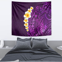 Purple Tropical Plumeria With Galaxy Polynesian Art Tapestry LT14 - Polynesian Pride