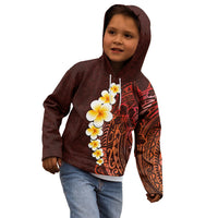 Red Tropical Plumeria With Galaxy Polynesian Art Kid Hoodie LT14 - Polynesian Pride