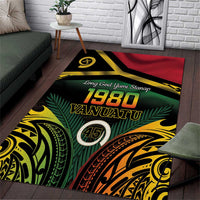 Vanuatu 1980 Area Rug Hapi 46 Yia Indipendens Anivesari LT14 Black - Polynesian Pride