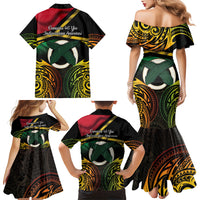 Vanuatu 1980 Family Matching Mermaid Dress and Hawaiian Shirt Hapi 46 Yia Indipendens Anivesari LT14 - Polynesian Pride