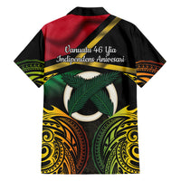 Vanuatu 1980 Family Matching Off The Shoulder Long Sleeve Dress and Hawaiian Shirt Hapi 46 Yia Indipendens Anivesari LT14 - Polynesian Pride