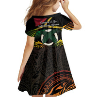 Vanuatu 1980 Family Matching Off Shoulder Short Dress and Hawaiian Shirt Hapi 46 Yia Indipendens Anivesari LT14 - Polynesian Pride