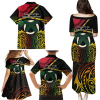 Vanuatu 1980 Family Matching Puletasi and Hawaiian Shirt Hapi 46 Yia Indipendens Anivesari LT14 - Polynesian Pride