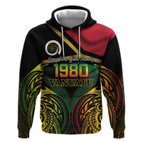 Vanuatu 1980 Hoodie Hapi 46 Yia Indipendens Anivesari LT14 Pullover Hoodie Black - Polynesian Pride