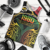 Vanuatu 1980 Men Tank Top Hapi 46 Yia Indipendens Anivesari LT14 - Polynesian Pride