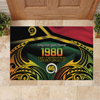 Vanuatu 1980 Rubber Doormat Hapi 46 Yia Indipendens Anivesari LT14 Black - Polynesian Pride