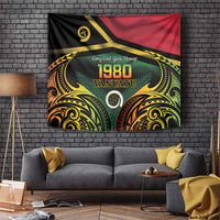 Vanuatu 1980 Tapestry Hapi 46 Yia Indipendens Anivesari LT14 Black - Polynesian Pride